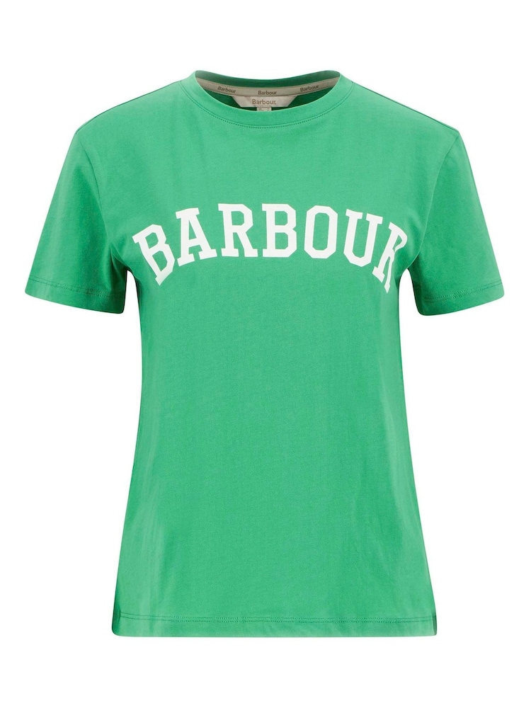 Barbour® Green Bailey Varsity 100% Cotton T-Shirt - Image 4 of 4