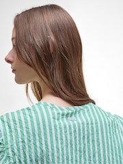 Barbour® Green Daison Seersucker Stripe Top - Image 4 of 5