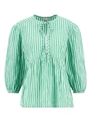 Barbour® Green Daison Seersucker Stripe Top - Image 5 of 5