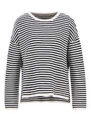 Barbour® Blue Marine Stripe Knitted 100% Cotton Jumper - Image 5 of 5