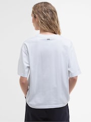 Barbour® White Oversized Jema 100% Cotton Top - Image 2 of 5