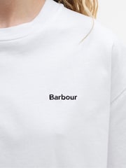 Barbour® White Oversized Jema 100% Cotton Top - Image 4 of 5