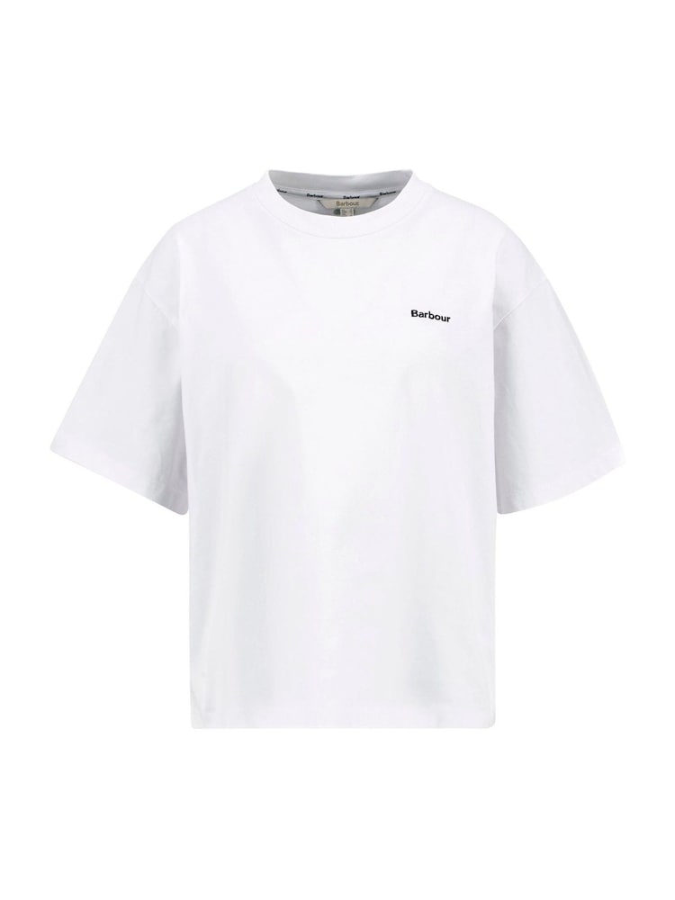 Barbour® White Oversized Jema 100% Cotton Top - Image 5 of 5