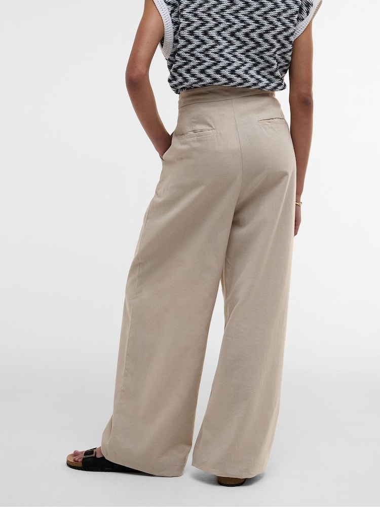 Barbour® Natural Lucy Pleated Trousers - Image 2 of 5