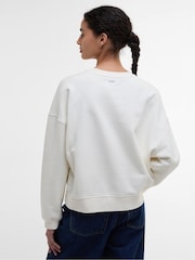 Barbour® Natural Silverdale Varsity 100% Cotton Sweatshirt - Image 2 of 5