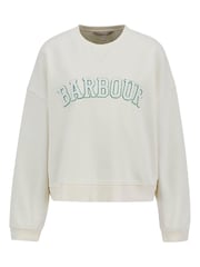 Barbour® Natural Silverdale Varsity 100% Cotton Sweatshirt - Image 4 of 5