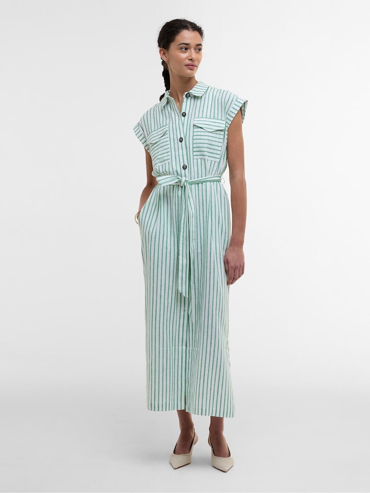 Barbour® Green Abby Midi Dress - Image 1 of 5