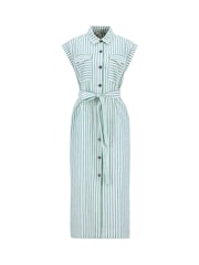 Barbour® Green Abby Midi Dress - Image 5 of 5