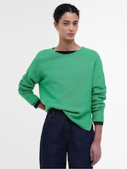 Barbour® Green 100% Cotton Marine Jumper - Image 1 of 5