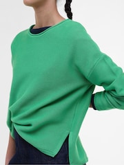Barbour® Green 100% Cotton Marine Jumper - Image 4 of 5
