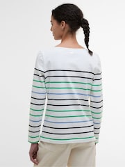 Barbour® White Hawkins Stripe 100% Cotton Top - Image 2 of 5
