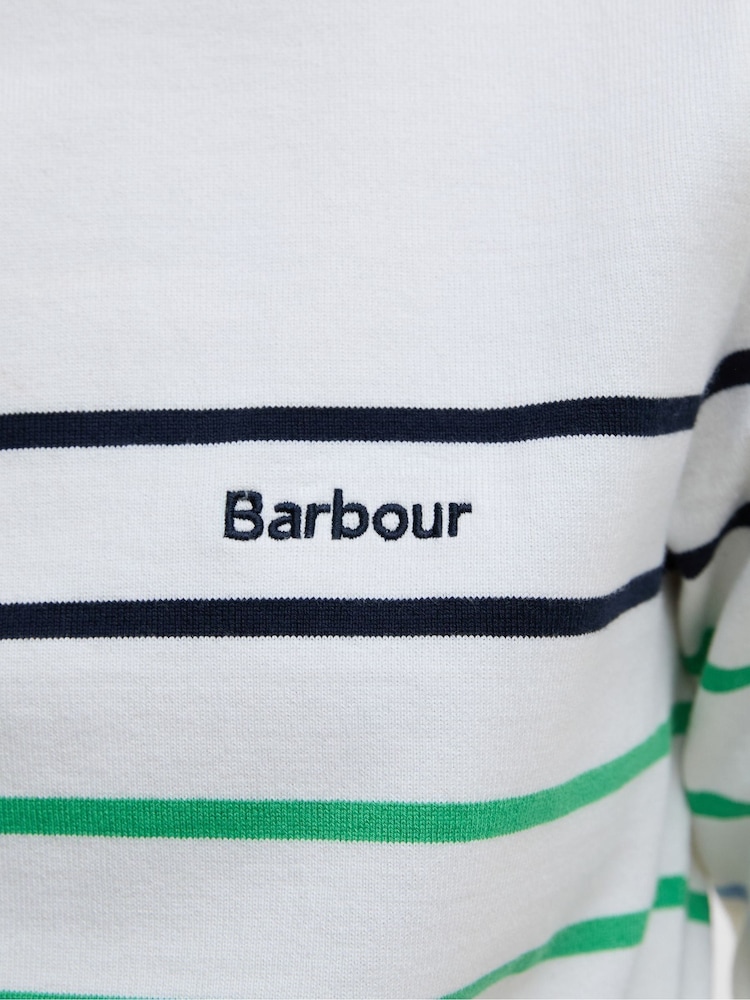 Barbour® White Hawkins Stripe 100% Cotton Top - Image 5 of 5