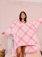 Jim Jam the Label Oversized Pink Check Hoodie - Bild 10 von 10