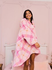 Jim Jam the Label Oversized Pink Check Hoodie - Bild 2 von 10