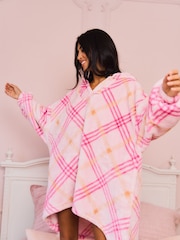 Jim Jam the Label Oversized Pink Check Hoodie - Bild 4 von 10