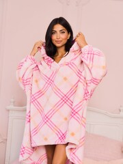 Jim Jam the Label Oversized Pink Check Hoodie - Bild 8 von 10
