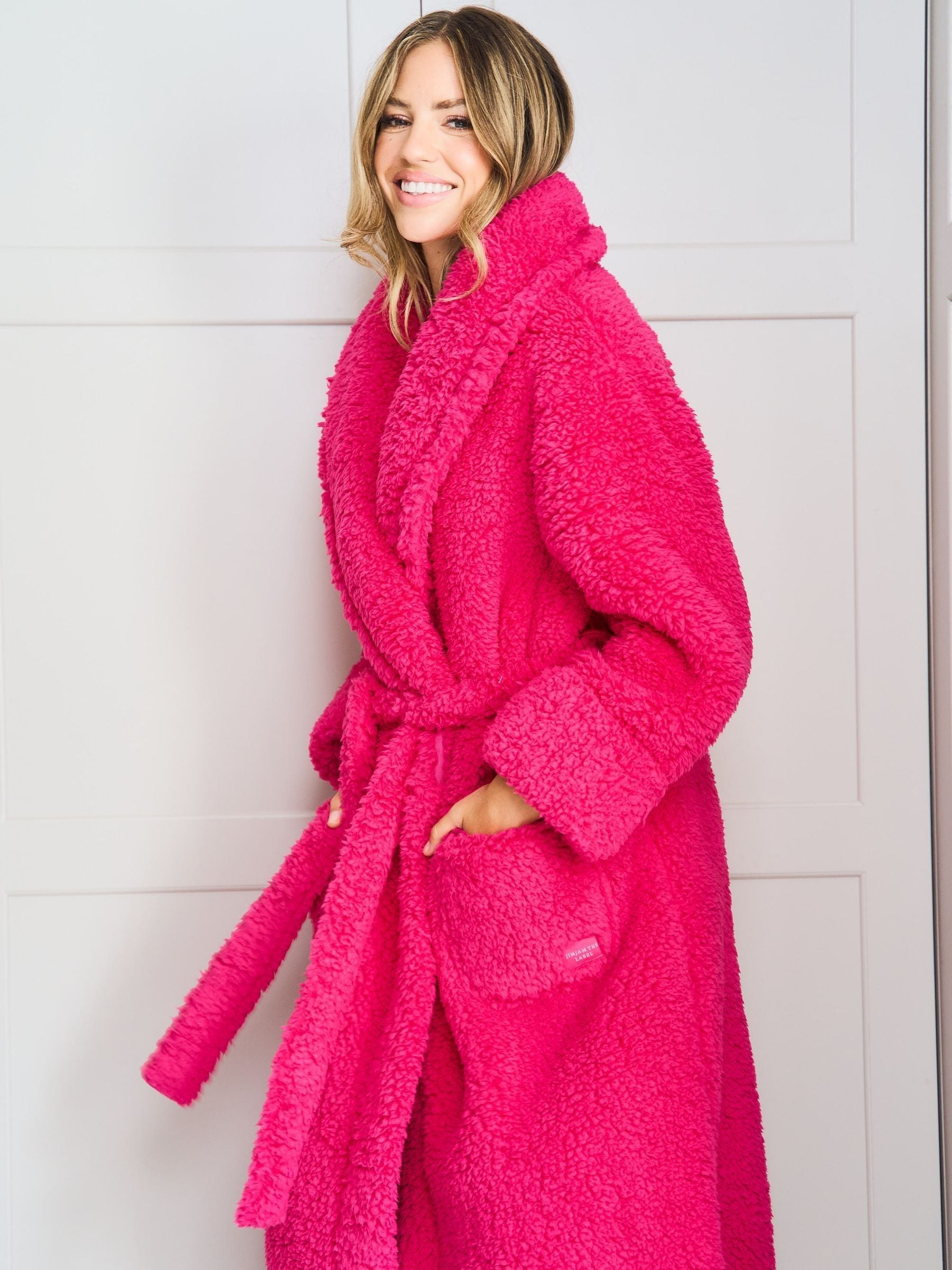 Buy Jim Jam the Label Pink Plush Dressing Robe from Next USA