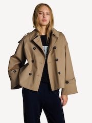 By Malene Birger Brown Alisandra Crop Trench Coat - Image 1 of 6