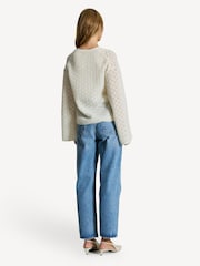 By Malene Birger White Cimone Mohair Blend Crochet Jumper - Image 2 of 6