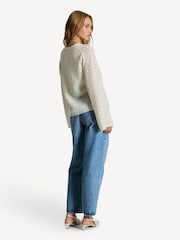 By Malene Birger White Cimone Mohair Blend Crochet Jumper - Image 3 of 6