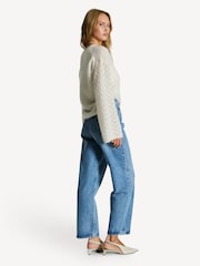 By Malene Birger White Cimone Mohair Blend Crochet Jumper - Image 4 of 6
