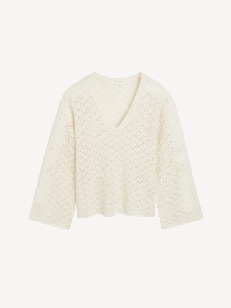 By Malene Birger White Cimone Mohair Blend Crochet Jumper - Image 6 of 6 By Malene Birger White Cimone Mohair Blend Crochet Jumper - Image 6 of 6