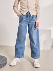 Mid Denim Blue Wide Leg Jeans (3-16yrs) - Image 1 of 10
