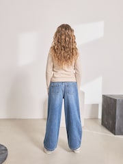 Mid Denim Blue Wide Leg Jeans (3-16yrs) - Image 4 of 10