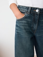 Dark Blue Turn Up Wide Leg Jeans (3-16yrs) - Image 5 of 5