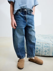 Mid Blue Denim Barrel Jeans (3-16yrs) - Image 1 of 10