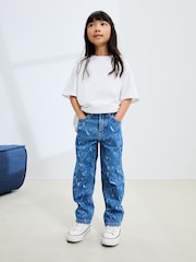 Mid Blue Denim Heart Straight Leg Jeans (3-16yrs) - Image 1 of 6