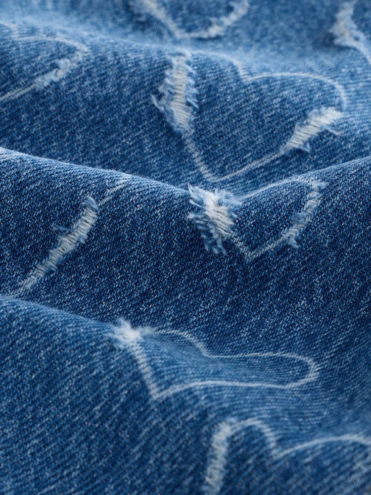 Mid Blue Denim Heart Straight Leg Jeans (3-16yrs) - Image 10 of 10 Mid Blue Denim Heart Straight Leg Jeans (3-16yrs) - Image 10 of 10