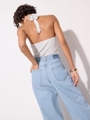 Friends Like These Bleach Denim Relaxed Wide Leg Jeans - Image 4 of 5