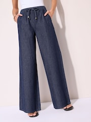 Friends Like These Rinse Wash Wide Leg Elasticated Trousers - Image 2 of 4