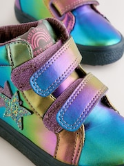 Metallic Star Standard Fit (F) Touch Fasten High Top Trainers - Image 5 of 5