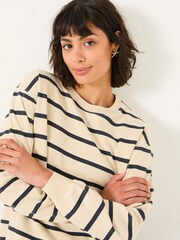Marfil con rayas - Sudadera con cuello redondo de FatFace - Imagen 4 de 6