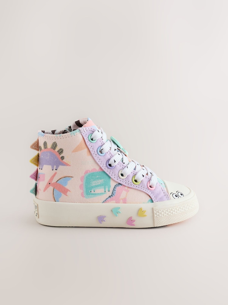 Multi Standard Fit (F) Lace-Up High Top Trainers - Image 2 of 5