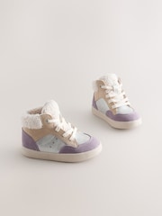 Multi Borg Lined High Top Trainers - Image 1 of 5