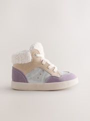 Multi Borg Lined High Top Trainers - Image 2 of 5