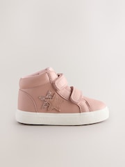 Pink Standard Fit (F) Touch Fasten High Top Trainers - Image 2 of 6
