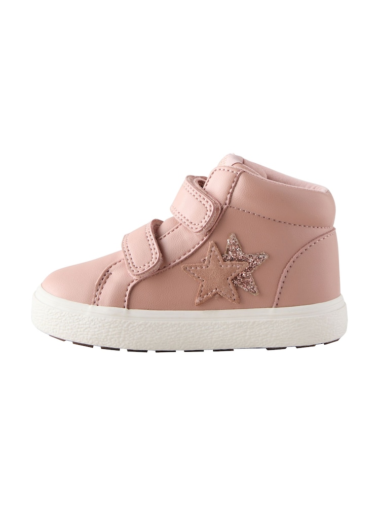 Pink Standard Fit (F) Touch Fasten High Top Trainers - Image 6 of 6