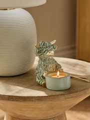Sage Green Hamish The Highland Cow Tea Light Candle Holder - Image 1 of 5