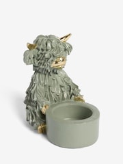 Sage Green Hamish The Highland Cow Tea Light Candle Holder - Image 4 of 5