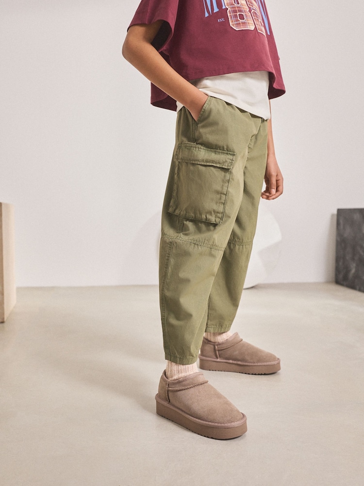 Khaki Green Cargo Trousers (3-16yrs) - Image 1 of 4