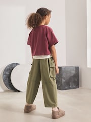 Khaki Green Cargo Trousers (3-16yrs) - Image 3 of 4