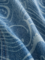 Mid Blue SmileyWorld® Print Wide Leg Jeans (3-16yrs) - Image 10 of 10