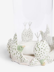 Sage Green Yoga Chicken Hurricane Candle Holder - Image 4 of 5
