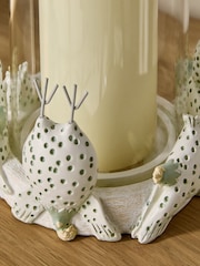 Sage Green Yoga Chicken Hurricane Candle Holder - Image 5 of 5