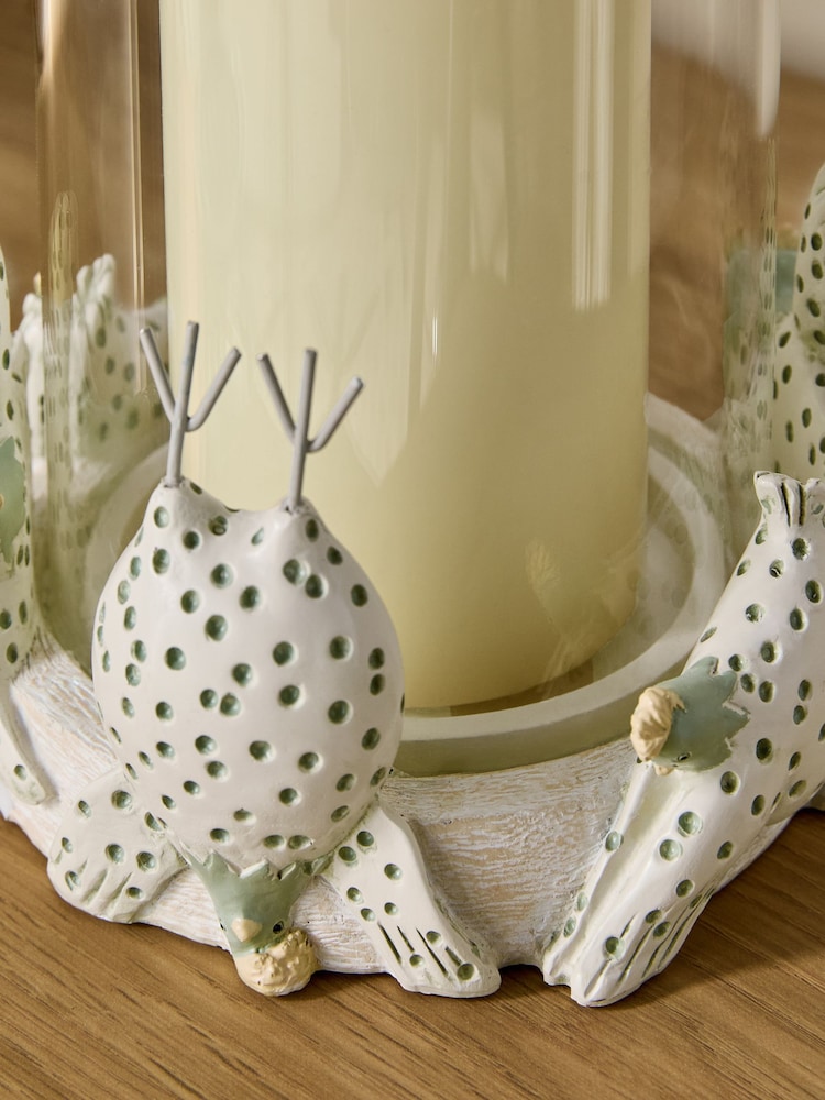 Sage Green Yoga Chicken Hurricane Candle Holder - Image 5 of 5 Sage Green Yoga Chicken Hurricane Candle Holder - Image 5 of 5