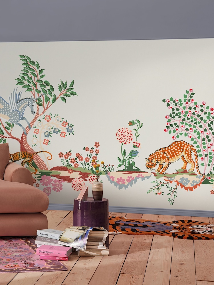 Cath Kidston Cream Painted Kingdom Fixed Size 4M Mural - Image 1 of 3